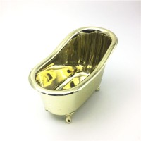 plastic bath tub packaging middle size gold mini bathtub